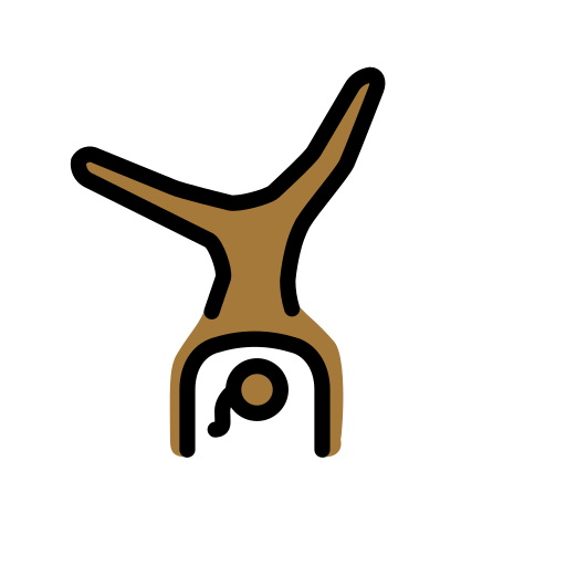 Người phụ nữ nhào lộn: màu da tối trung bình cho OpenMoji 15.1