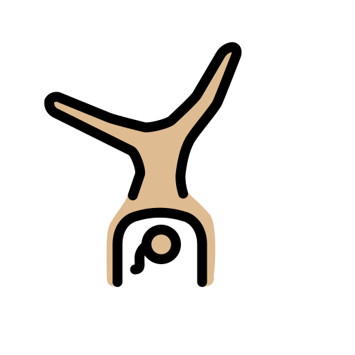 OpenMoji 15.1의 경우 옆돌기하는 여자: 연한 갈색 피부