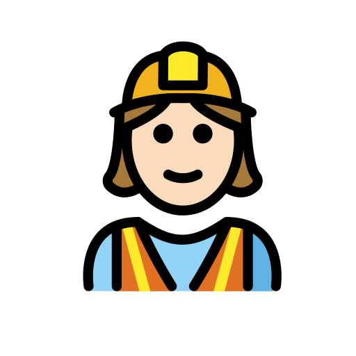 Treballadora de la construcció: pell clara per OpenMoji 15.1