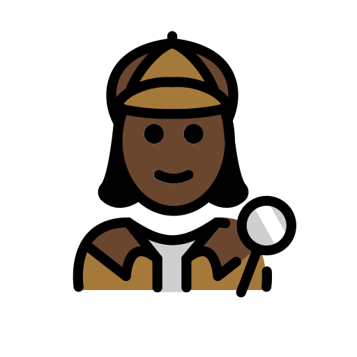 Vrouwelijke detective: donkere huidskleur voor OpenMoji 15.1