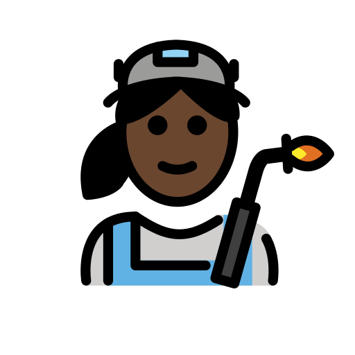 Obrera de fàbrica: pell fosca per OpenMoji 15.1