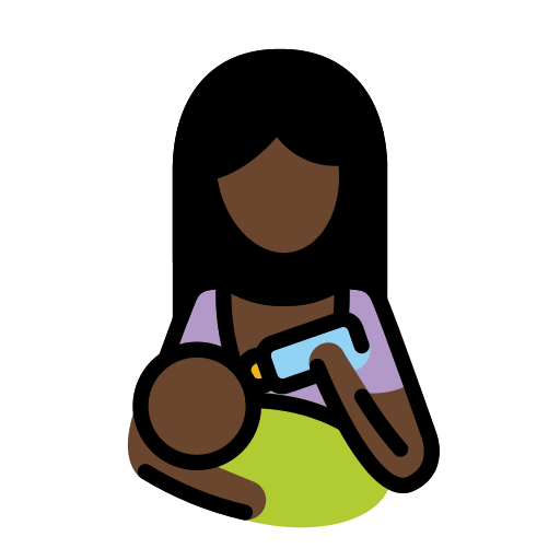 Femme Allaitant Un Bébé: Peau Foncée pour OpenMoji 15.1