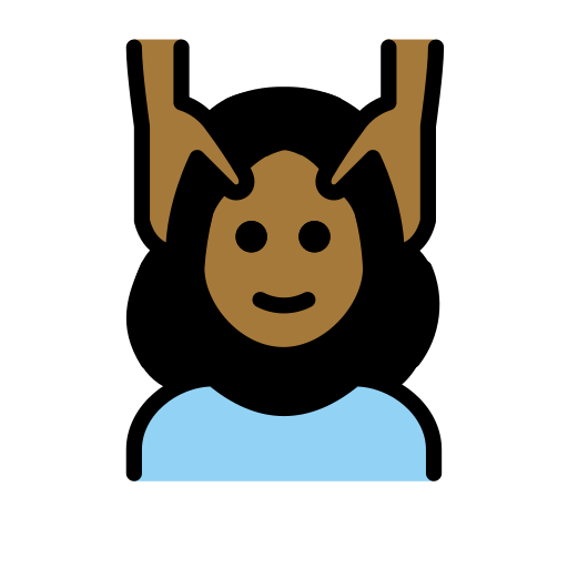 Wanita dipijat: warna kulit gelap-sedang untuk OpenMoji 15.1