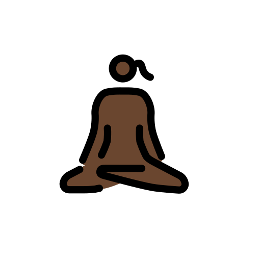 Dona en posició de lotus: pell fosca per OpenMoji 15.1