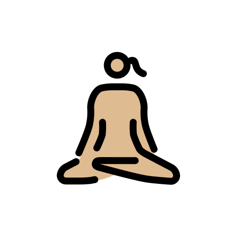 Žena v pozici lotosu: Středně světlý odstín pleti pro OpenMoji 15.1