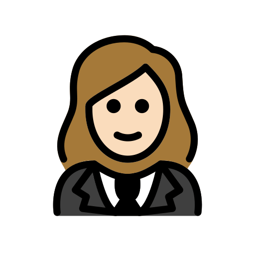 Vrouw in smoking: lichte huidskleur voor OpenMoji 15.1