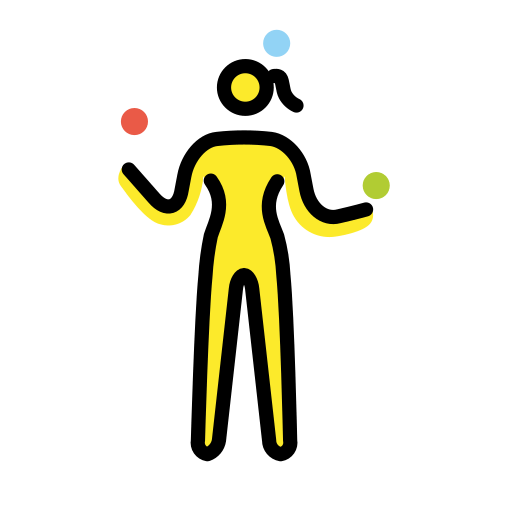 Wanita menjugel untuk OpenMoji 15.1