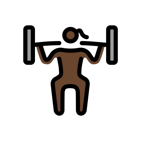 Femme Haltérophile: Peau Foncée pour OpenMoji 15.1