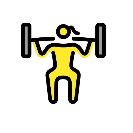 OpenMoji 15.1의 경우 여자 역도 선수