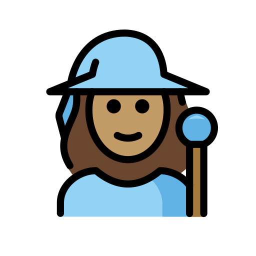 Kobieta mag: karnacja średnia dla OpenMoji 15.1