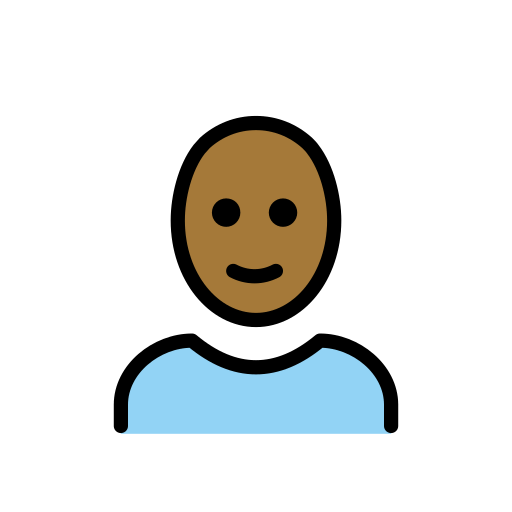 Donna: Carnagione Abbastanza Scura, Calvo per OpenMoji 15.1