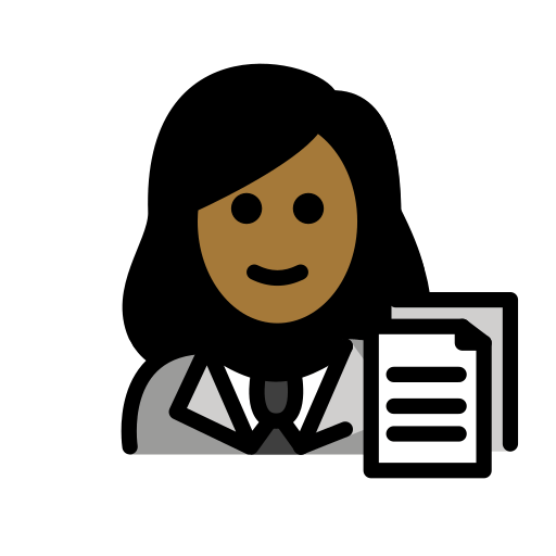 Employée De Bureau: Peau Mate pour OpenMoji 15.1