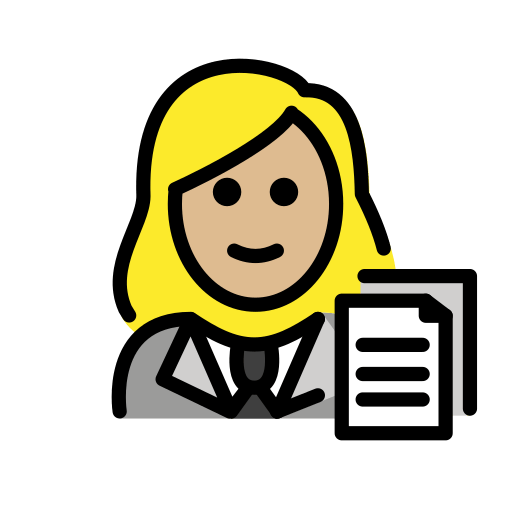 Woman Office Worker: Medium-Light Skin Tone for OpenMoji 15.1