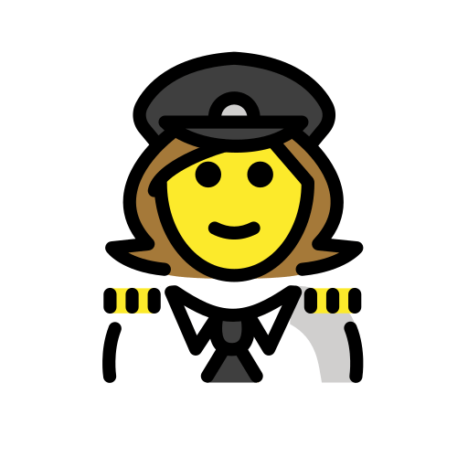 Žena pilotka pro OpenMoji 15.1