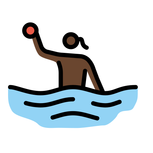 Joueuse De Water-Polo: Peau Foncée pour OpenMoji 15.1