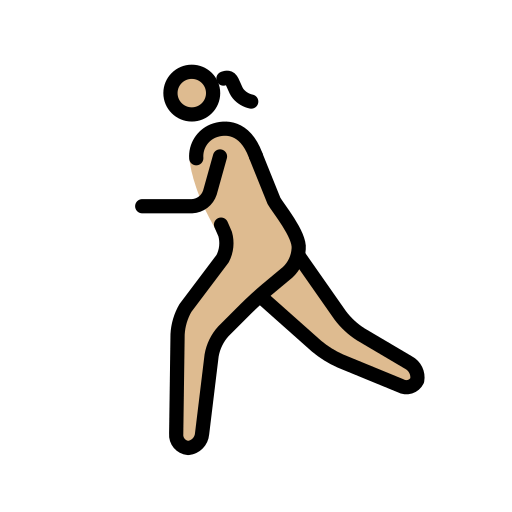 Dona corrent: pell mitjana-clara per OpenMoji 15.1