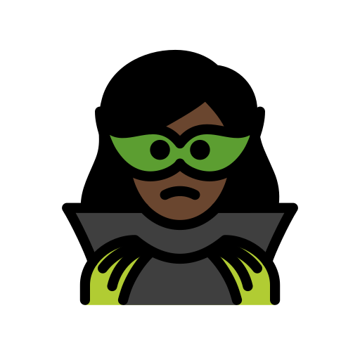 Supervilã: Pele Escura para OpenMoji 15.1
