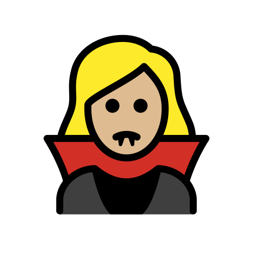 Upírka: Středně světlý odstín pleti pro OpenMoji 15.1