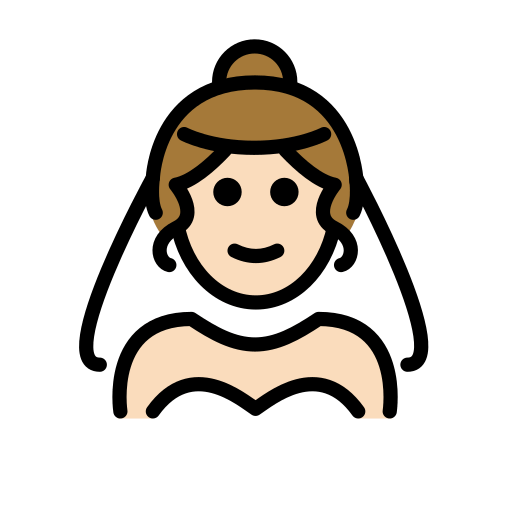 Nainen hunnun kanssa: vaalea ihonväri varten OpenMoji 15.1