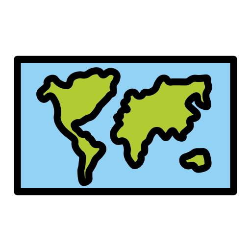 World Map for OpenMoji 15.1
