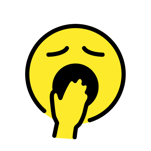 Zívající obličej pro OpenMoji 15.1