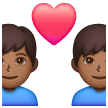 Pár se srdcem: Muž, Muž, Středně tmavý odstín pleti pro Samsung One UI 6.1.1