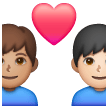 Pár se srdcem: Muž, Muž, Střední odstín pleti, Světlý odstín pleti pro Samsung One UI 6.1.1