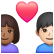 Coppia con cuore - Uomo: carnagione medio-scura, Donna: carnagione chiara per Samsung One UI 6.1.1