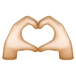 Handen in de vorm van een hart: lichte huidskleur voor Samsung One UI 6.1.1