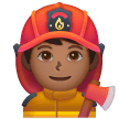 Man Firefighter: Medium-Dark Skin Tone per Samsung One UI 6.1.1
