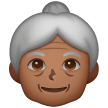 Old Woman: Medium-Dark Skin Tone for Samsung One UI 6.1.1