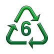 Recyklační symbol pro plasty typu 6 pro Samsung One UI 6.1.1