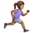 Woman Running Facing Right: Medium Skin Tone for Samsung One UI 6.1.1