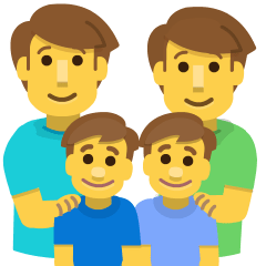 Famiglia: Uomo, Uomo, Bambino, Bambino per Skype Emoticons 1.2