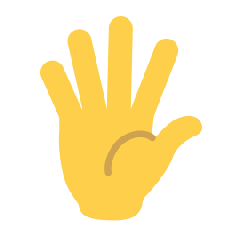 Hand with Fingers Splayed for Skype Emoticons 1.2
