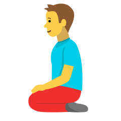 Henkilö polvillaan varten Skype Emoticons 1.2