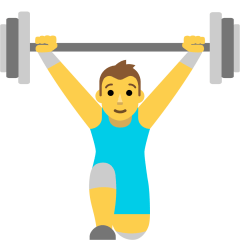 Osoba zvedající závaží pro Skype Emoticons 1.2