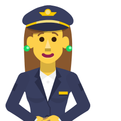 Žena pilotka pro Skype Emoticons 1.2