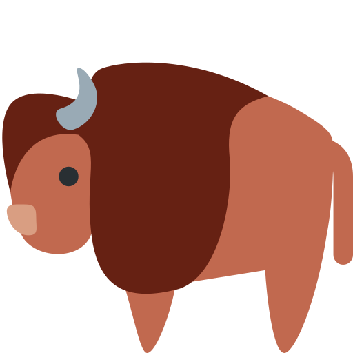 Bison varten Twitter (X) Twemoji 15.0.3