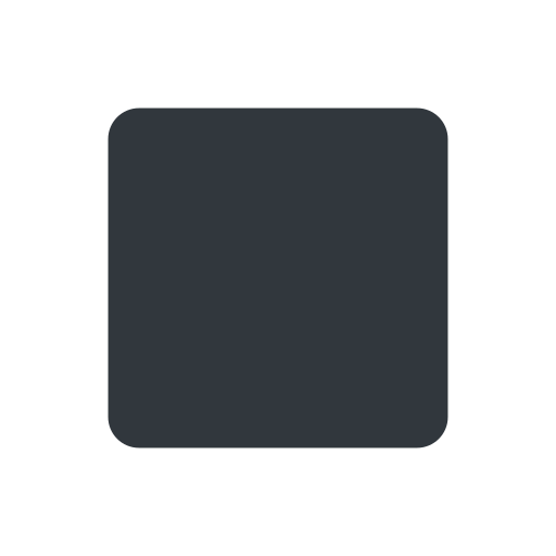 Černý střední-malý čtverec pro Twitter (X) Twemoji 15.0.3