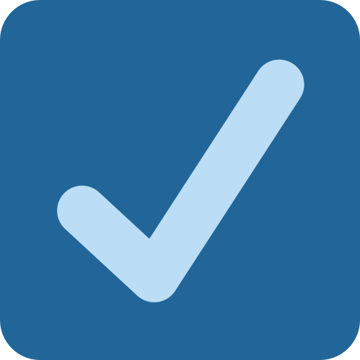 Kryssruta med bockmarkering för Twitter (X) Twemoji 15.0.3