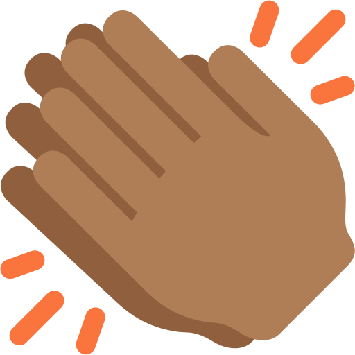 Mani Che Applaudono: Carnagione Abbastanza Scura per Twitter (X) Twemoji 15.0.3