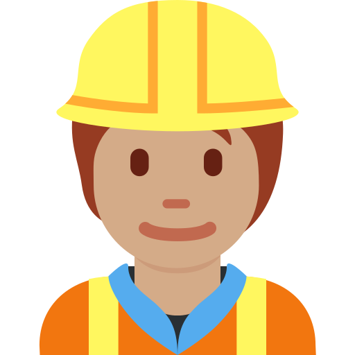 Construction Worker: Medium Skin Tone for Twitter (X) Twemoji 15.0.3