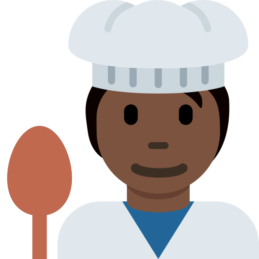 Cuisinier (Tous Genres): Peau Foncée pour Twitter (X) Twemoji 15.0.3