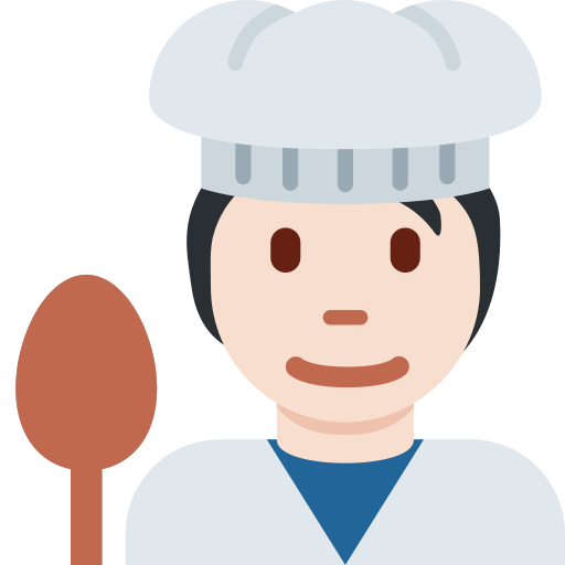 طاهي: بشرة بلون فاتح لـ Twitter (X) Twemoji 15.0.3