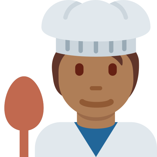 Kok: medium til mørk teint for Twitter (X) Twemoji 15.0.3