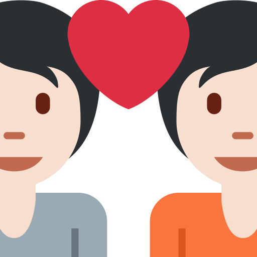 Casal Apaixonado: Pele Clara para Twitter (X) Twemoji 15.0.3