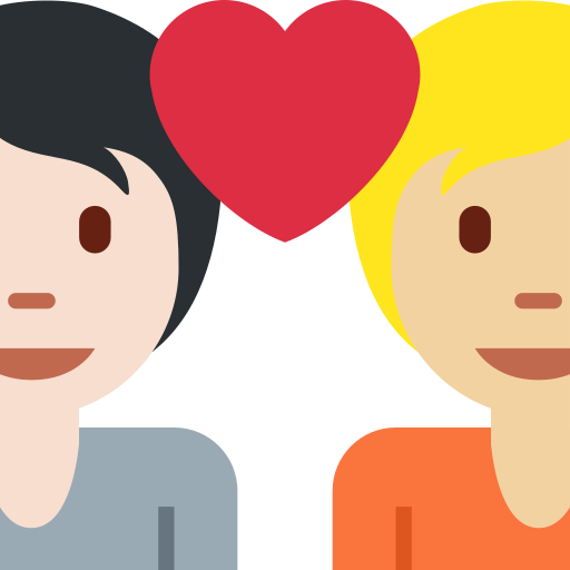 Casal Apaixonado: Pessoa, Pessoa, Pele Clara, Pele Morena Clara para Twitter (X) Twemoji 15.0.3