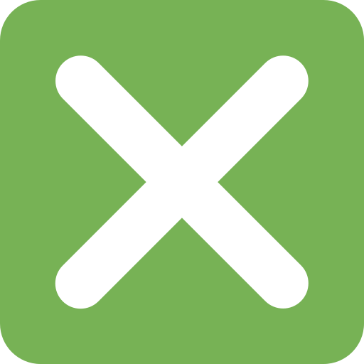 Tlačítko křížové značky pro Twitter (X) Twemoji 15.0.3