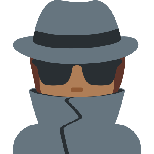 第侦探: 中等-深肤色号为第Twitter (X) Twemoji 15.0.3号